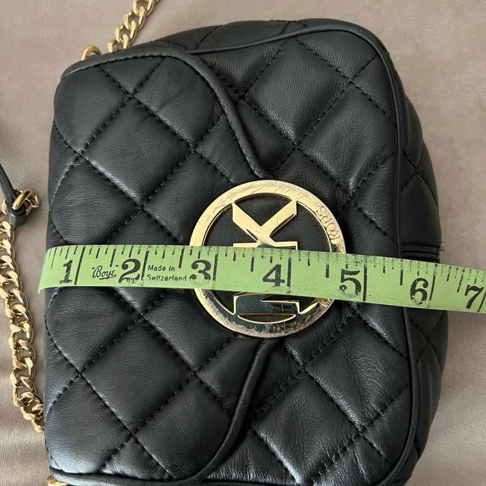Michael Kors Quilted Black Crossbody with Gold Accents - Picture 2 of 7